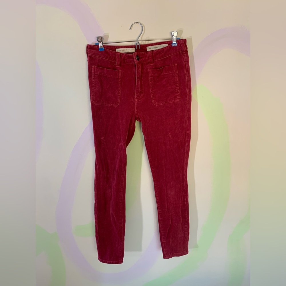 Pilcro and the Letterpress High rise Skinny Cords - Picture 2 of 8